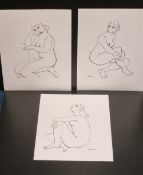 Marsha Hammel Set of 3 Original Ink Sketches