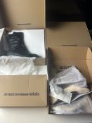 4 Pairs of New Amazon Essentials Shoes To Include Cropped Toe Biker Boots