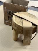 La Redoute Ustabo 25cm High Teak Stool RRP £69.99