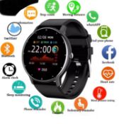 Smart Watch Full Touch Screen Sport Fitness Watch Man IP67 Waterproof Bluetooth For Android Blac...