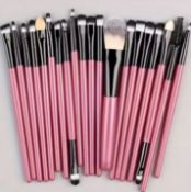 Makeup Brushes 20pc Eyeshadow Professional Women Cosmetics Face Brush Eyebrow Eyelash Lip Powder