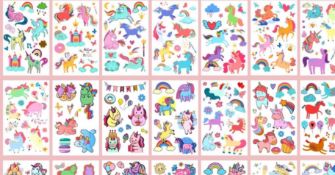 15x Packs 300 Temporary Unicorn Tattoos