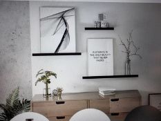 New Runacc Black Floating Shelves For Wall - Set of 3 Wall Mounted Shelf Floating eBay Price £37....