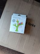Birdie Forks – Box of 24 Sets – Fun Party Picks With Tree Holder