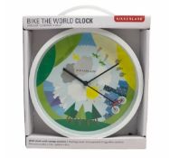 50 x Brand New Kikkerland Clock Bike The World With Moving Bike £24.99 RRP £1250