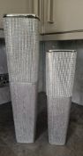 Silver Gemstone Tall Vase x 8