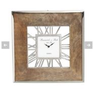 40cm Wood/Metal Wall Clock