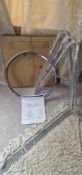 Chrome mirror top side table