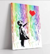Banksy Style Canvas x 2