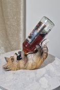 Resin Fox Wine Bottle Holder x 2