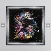 Framed Abstract Ape Picture