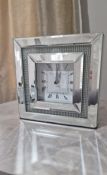 Glitz Mirror Mantle Clock x 2