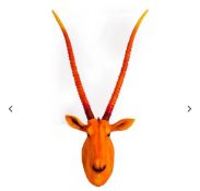 Atomic Orange Antelope Wall Head x 2