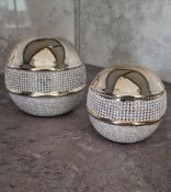 Gold Gemstone Decor Balls x 14