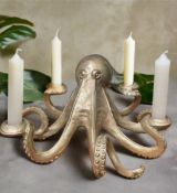 Gold candlestick holder x 5