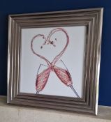 Framed Champagne Flute Picture