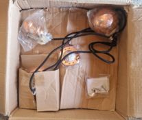 Copper Pendant Ceiling Light x 2