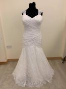 Lou Lou Designer Fit and Flare Lace Wedding Dress Size 22 To 24