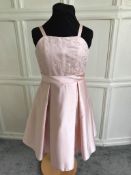 Pink Satin Flower Girl Dress, Size 7