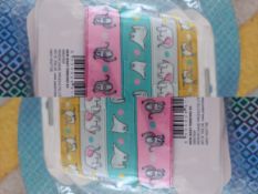 Novelty Animal Baby Ribbons From Paperchase x 8 Cards of 4