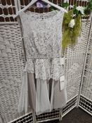 Wedding Or Party Dress In Size 12. Cafe Tulle and Ivory Lace
