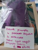 Crafts and Pocket Squares Dark Purple x 4