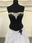 Black and White Prom or Pageant Dress In Size 12. From Alfred Angelo RRP £595