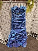 Pageant Or Prom Dress In Size 14. Blue RRP £595