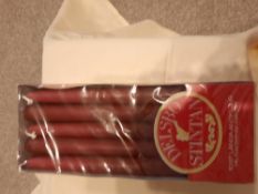 4 Packs Burgundy Wine Candles