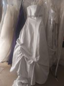 Wedding Dress In Silver Satin