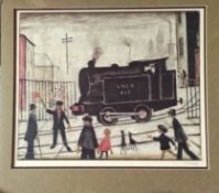 L.S.Lowry Level Crossing With Train