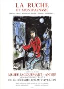 Very Rare Marc Chagall 'La Ruche' Original 1979 Poster By Mourlot