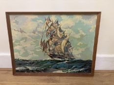 “Before De Wind” Vintage Craft Master Painting By Unknown Artist