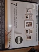 New & Boxed J Lewis Gallery Set Multi-Aperture Wood Photo Frames & Mounts, 7 Photo, No VAT JL£65