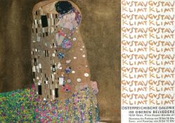 Gustav Klimt 'The Kiss' Gallery Poster, Vienna 1972