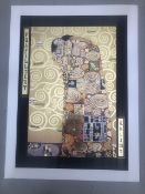 Five Vintage After Gustav Klimt Gold Prints and Posters
