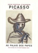 Pabloi Picasso XXVII Festival D' Avignon 1973 Exhibition Poster. Mounted On Linen