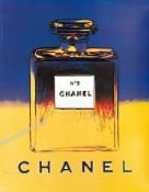 Andy Warhol - Original Chanel No 5 Poster - Blue/Yellow 1997