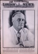 President Roosevelt Dead, Coming to the End of WW2 80 Years Old Newspaper.
