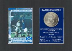 Johnson Gets The 2nd Rangers Barcelona Bears 1972 ECWC Mounted Card & Coin Set.
