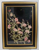 Victorian Needlework Set in Black & Gilt Frame