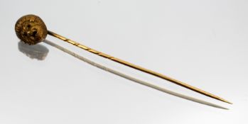 Antique 14ct & 20ct Gold Stick Pin – Classical Grotesque or Wind God Mask (c.1880–1900)