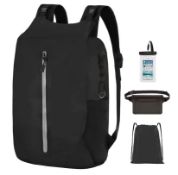 Black Waterproof Dry Bag With Waist Pouch and Phone Case L11c