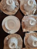 Brand New Perfect Condition Royal Worcester Serendipity White Set of 6 Teacup & Saucers