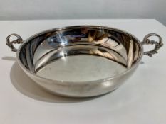 An Elegant and Scarce Quality Sterling Silver Two-Handled Bowl, Handcrafted By A Skilled Craftsma...