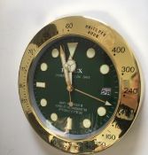 Rolex (Submariner) GMT Master II Official Rolex Retailers Advertisement Wall Clock Luminescent Ha...