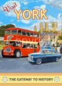Welcome To York The Gateway To History Holiday Poster Style Metal Wall Art