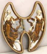 Art Nouveau Women In Gold Decorative Mirror