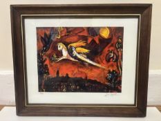 Marc Chagall ”Song of Songs IV”, Signed Giclee