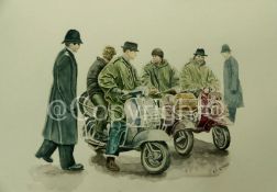 Mods & Coppers Vespa's & Lambretta's Nostalgic 1960's Metal Sign